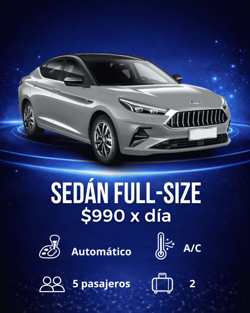 Rentar auto sedan amplio Yucatan